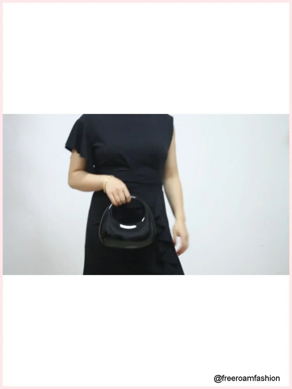 Acrylic Moon Shape Clutch Purse Hobo Bag for Wedding Cocktail Party